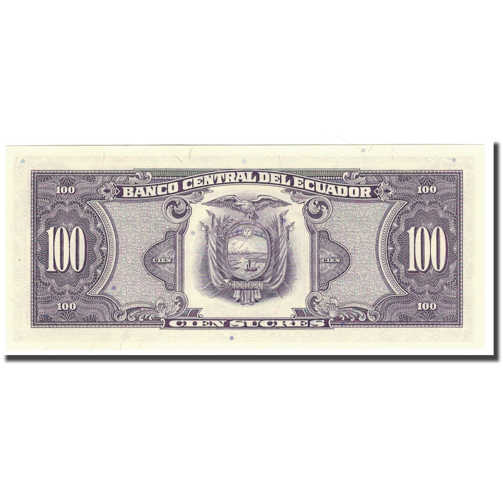 Banknote, Ecuador, 100 Sucres, 1990, 1990-04-20, KM:123, UNC(65-70)