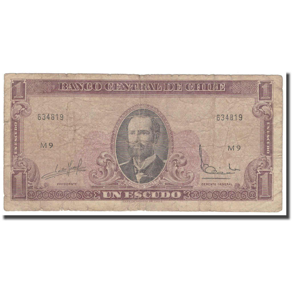 Banknot, Chile, 1 Escudo, KM:135Ab, VG(8-10)