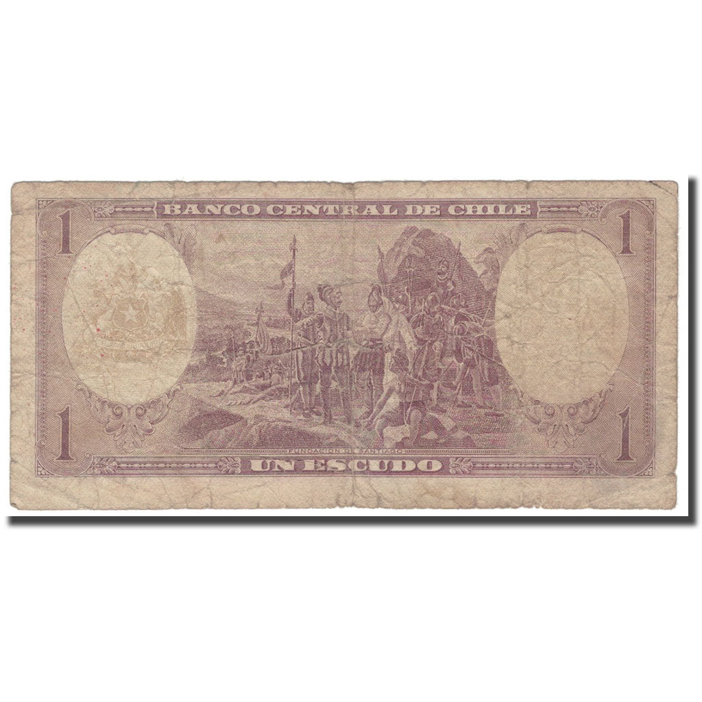 Banknot, Chile, 1 Escudo, KM:135Ab, VG(8-10)