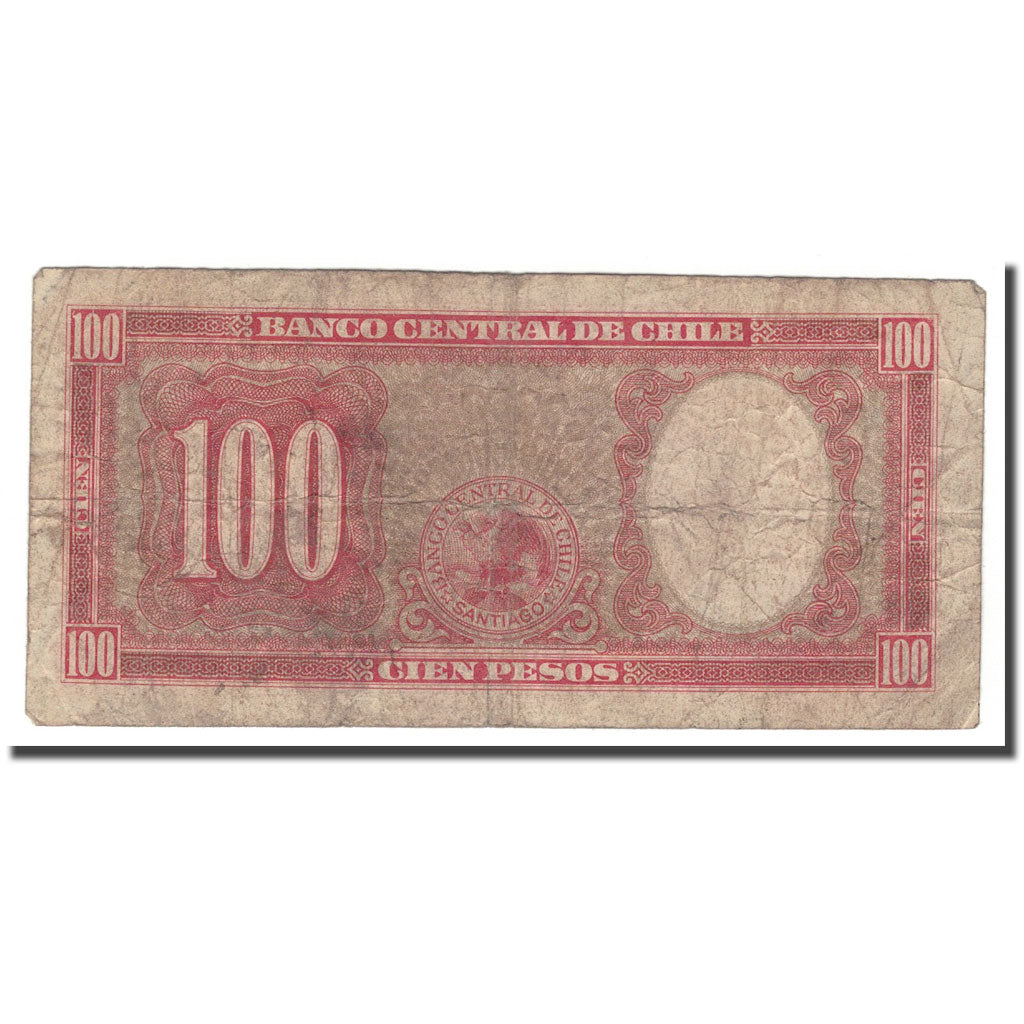 Banknote, Chile, 100 Pesos = 10 Condores, KM:113, F(12-15)