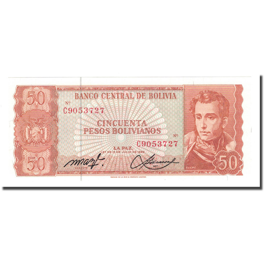 Billet, Bolivie, 50 Pesos Bolivianos, 1982, 1982-07-13, KM:162a, NEUF