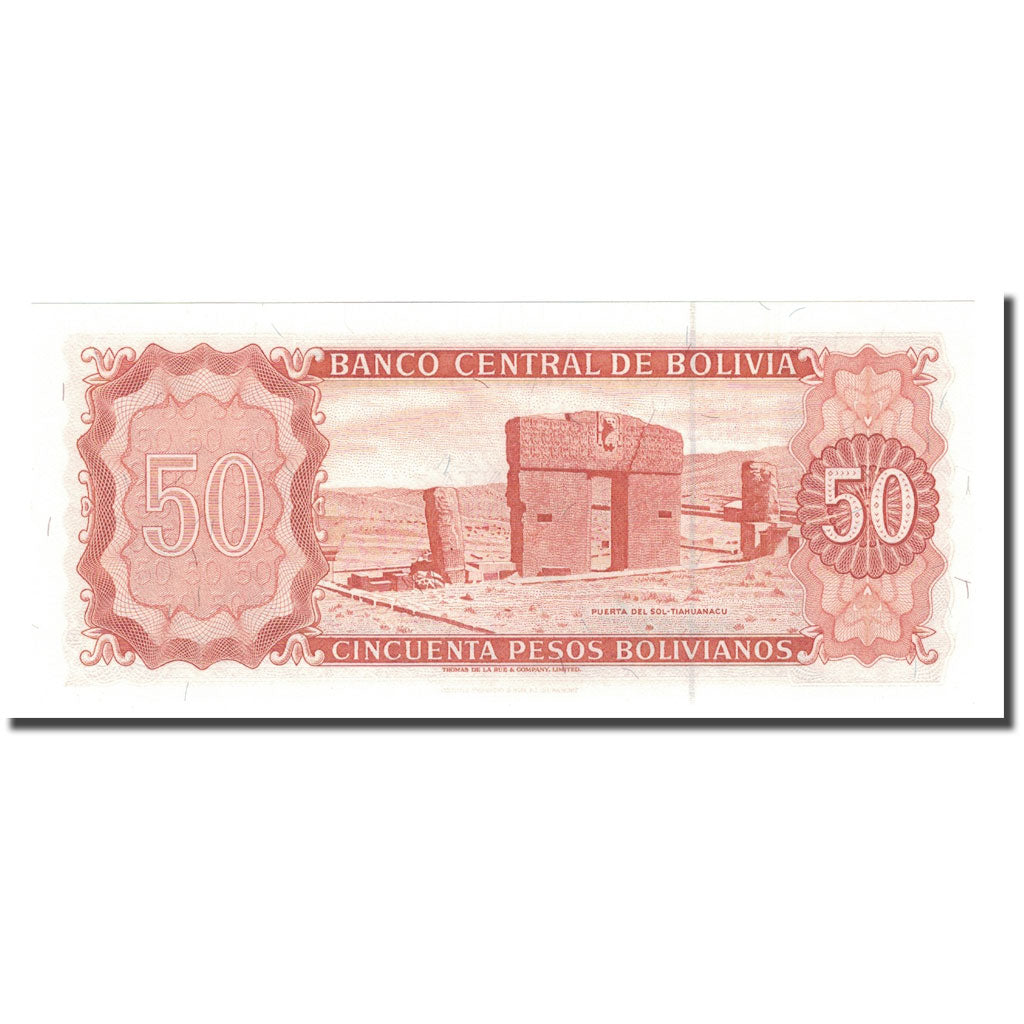 Billet, Bolivie, 50 Pesos Bolivianos, 1982, 1982-07-13, KM:162a, NEUF