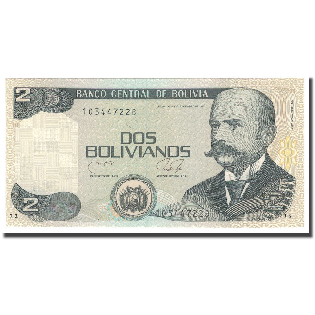 Billet, Bolivie, 2 Bolivianos, 1986, 1986-11-28, KM:202b, NEUF