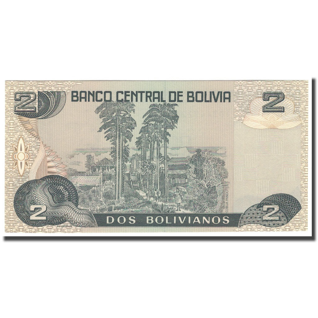 Billet, Bolivie, 2 Bolivianos, 1986, 1986-11-28, KM:202b, NEUF