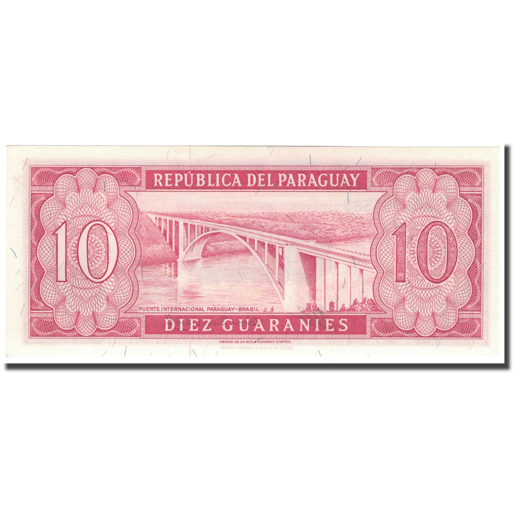 Banknote, Paraguay, 10 Guaranies, KM:196b, UNC(65-70)