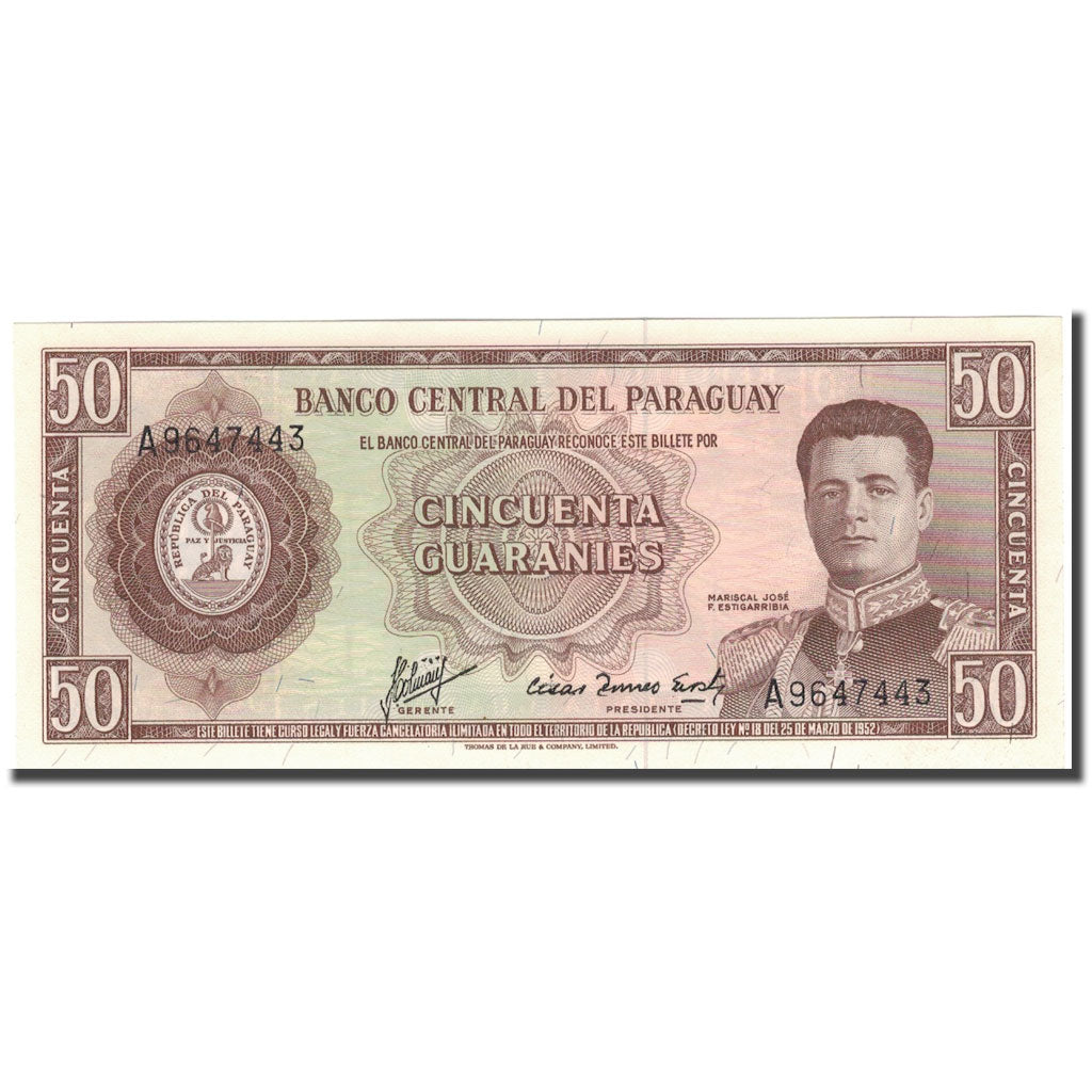 Banknote, Paraguay, 50 Guaranies, KM:197b, UNC(65-70)