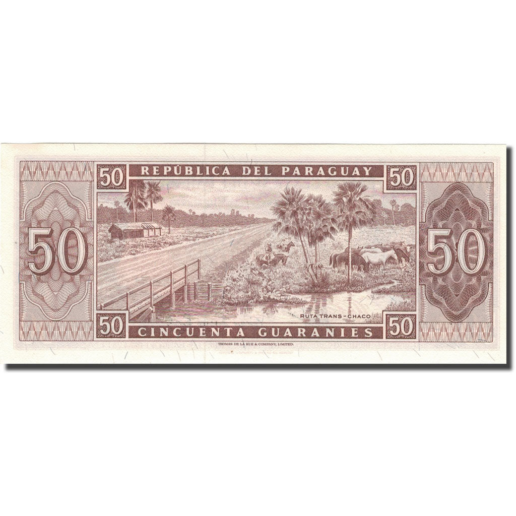 Banknote, Paraguay, 50 Guaranies, KM:197b, UNC(65-70)