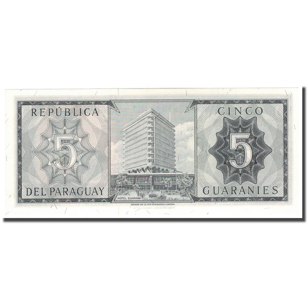 Banknote, Paraguay, 5 Guaranies, KM:195b, UNC(65-70)