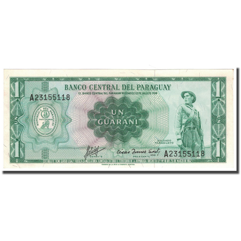 Billete, 1 Guarani, Paraguay, KM:193b, SC