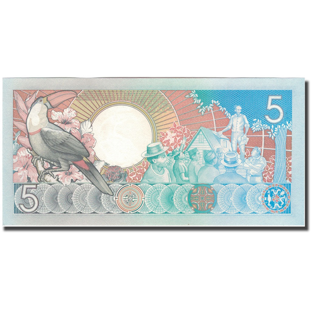 Banknote, Surinam, 5 Gulden, 1986, 1986-07-01, KM:130a, UNC(65-70)