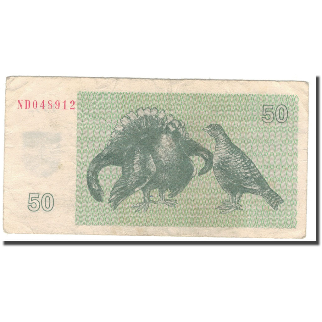 Banknote, Lithuania, 50 (Talonas), 1992, KM:41, VF(20-25)