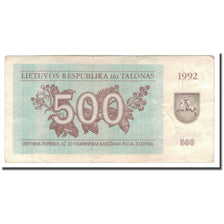 Geldschein, Lithuania, 500 (Talonas), 1992, KM:44, S+