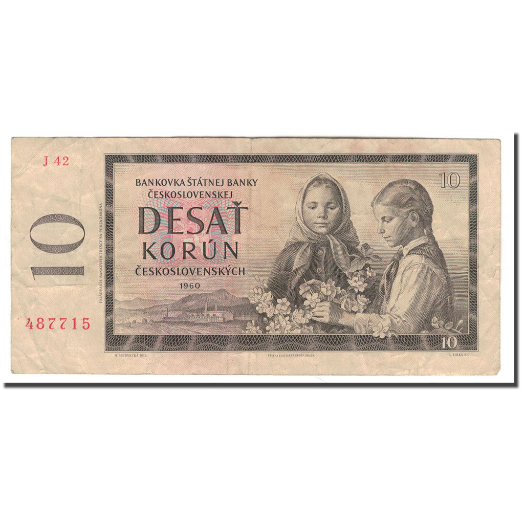 Banknote, Czechoslovakia, 10 Korun, 1960, KM:88b, VF(20-25)