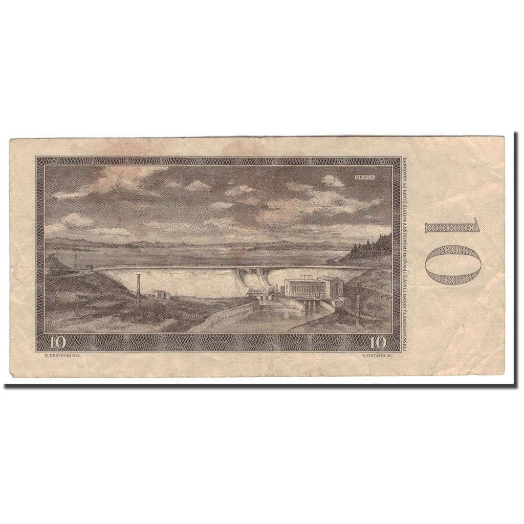 Banknote, Czechoslovakia, 10 Korun, 1960, KM:88b, VF(20-25)