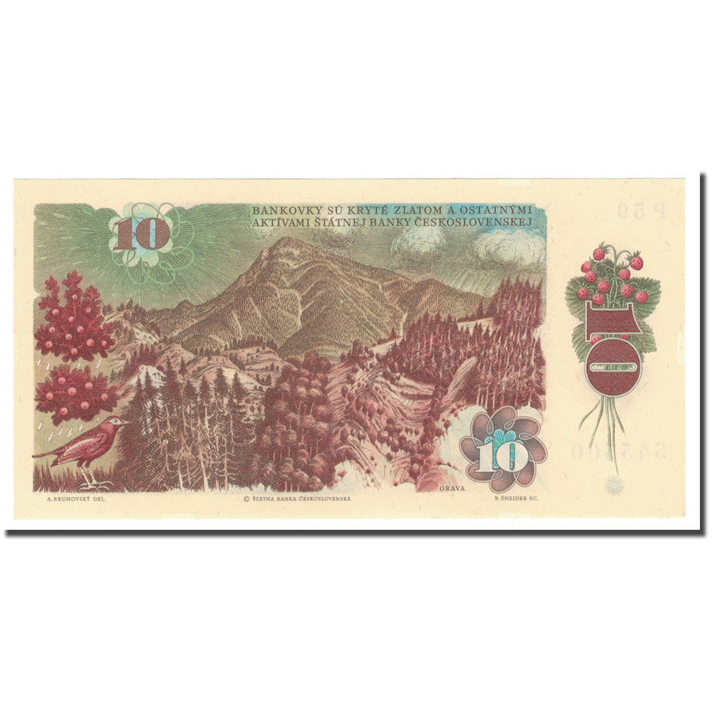 Banknote, Czechoslovakia, 10 Korun, 1986, KM:94, UNC(63)