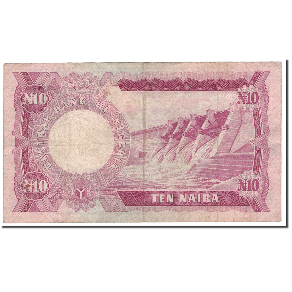 Banknote, Nigeria, 10 Naira, KM:17a, VF(20-25)