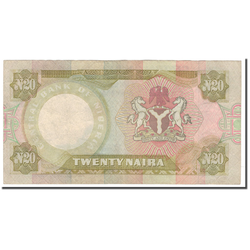 Banknote, Nigeria, 20 Naira, KM:18c, EF(40-45)