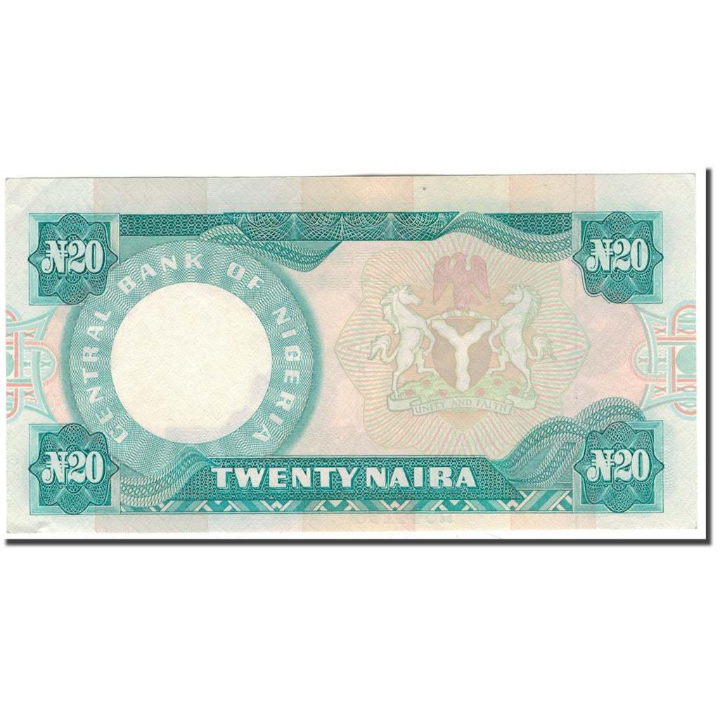 Banknote, Nigeria, 20 Naira, KM:26c, AU(55-58)