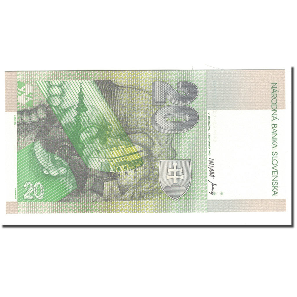 Banknote, Slovakia, 20 Korun, 1993, KM:20a, UNC(65-70)