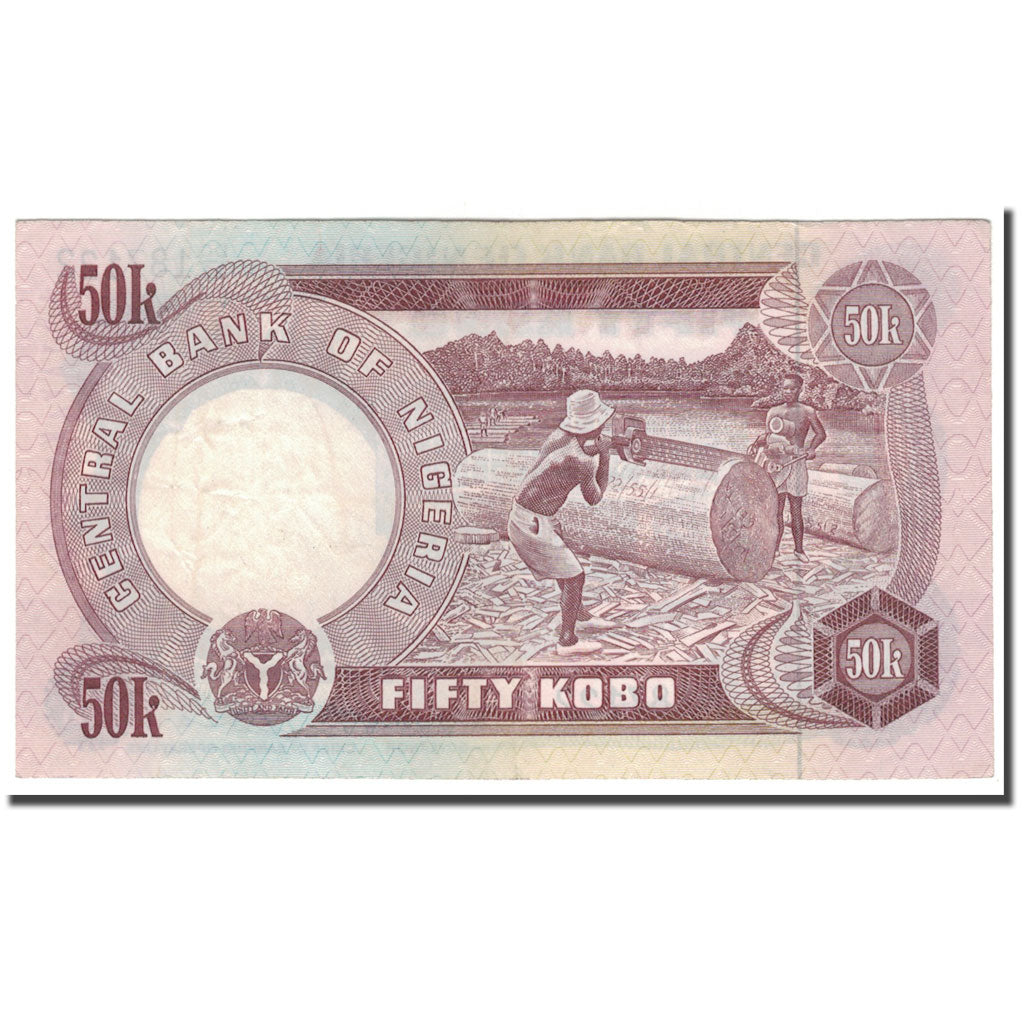 Banknote, Nigeria, 50 Kobo, KM:14A, AU(50-53)
