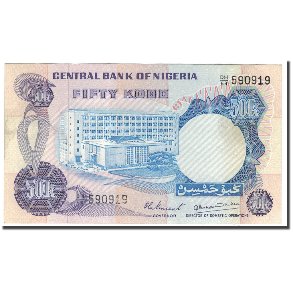 Geldschein, Nigeria, 50 Kobo, KM:14d, S+