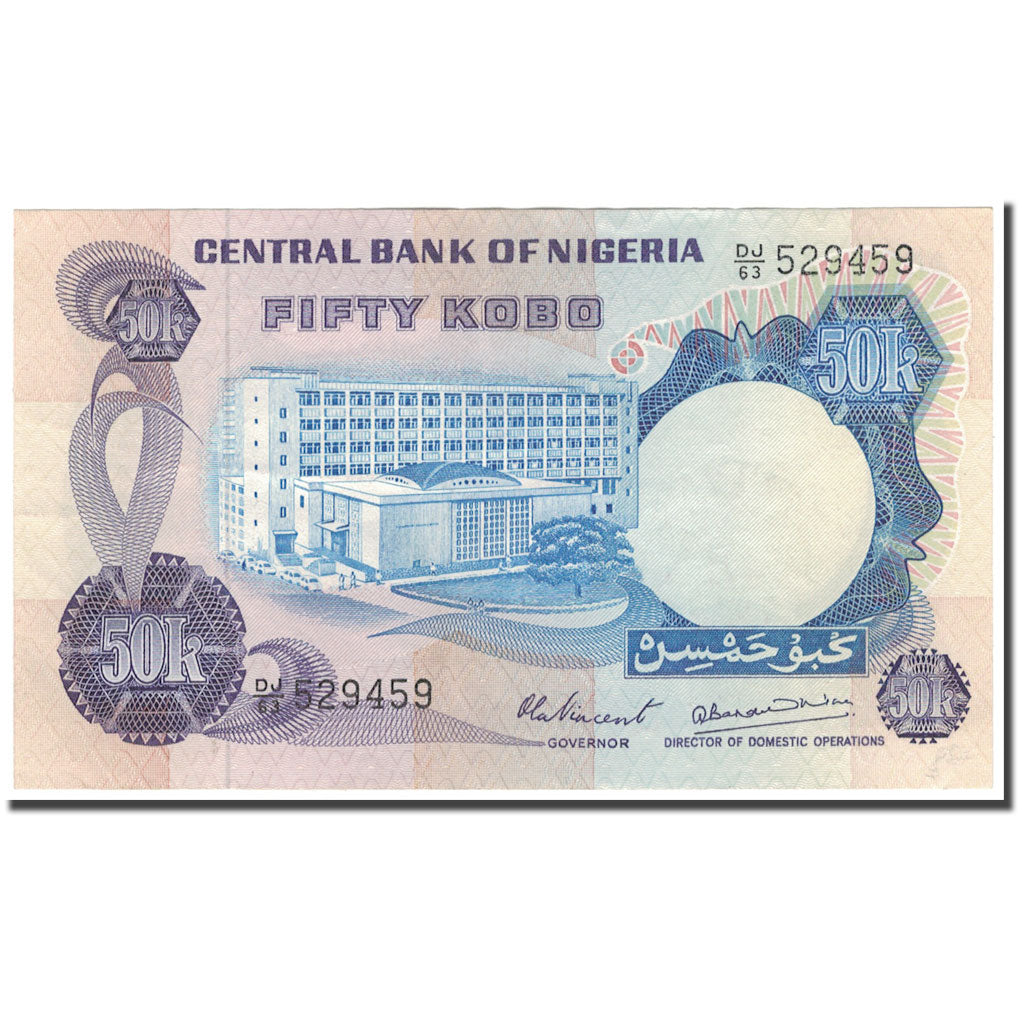Banknote, Nigeria, 50 Kobo, KM:14d, VF(30-35)