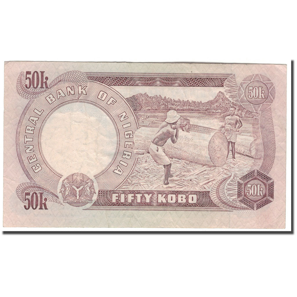 Banknote, Nigeria, 50 Kobo, KM:14g, VF(30-35)