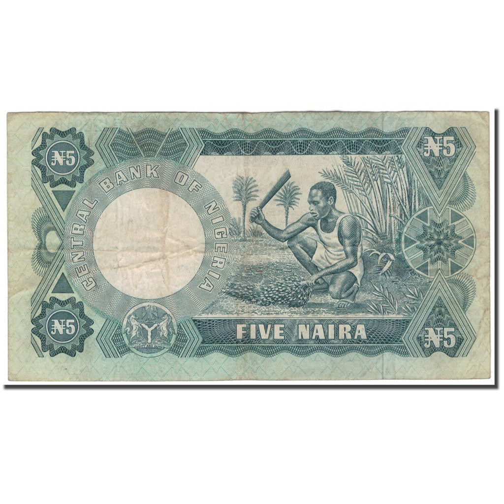 Banknote, Nigeria, 5 Naira, KM:16a, VF(20-25)