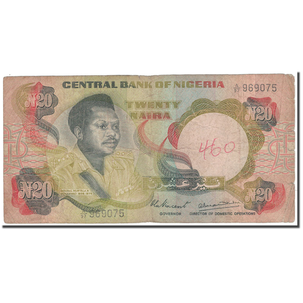 Banknote, Nigeria, 20 Naira, KM:18c, G(4-6)