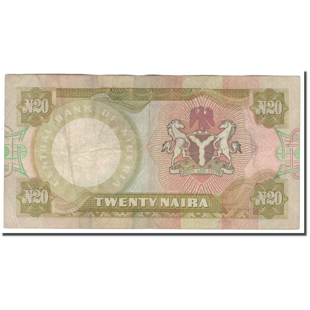 Banknote, Nigeria, 20 Naira, KM:18d, VF(20-25)