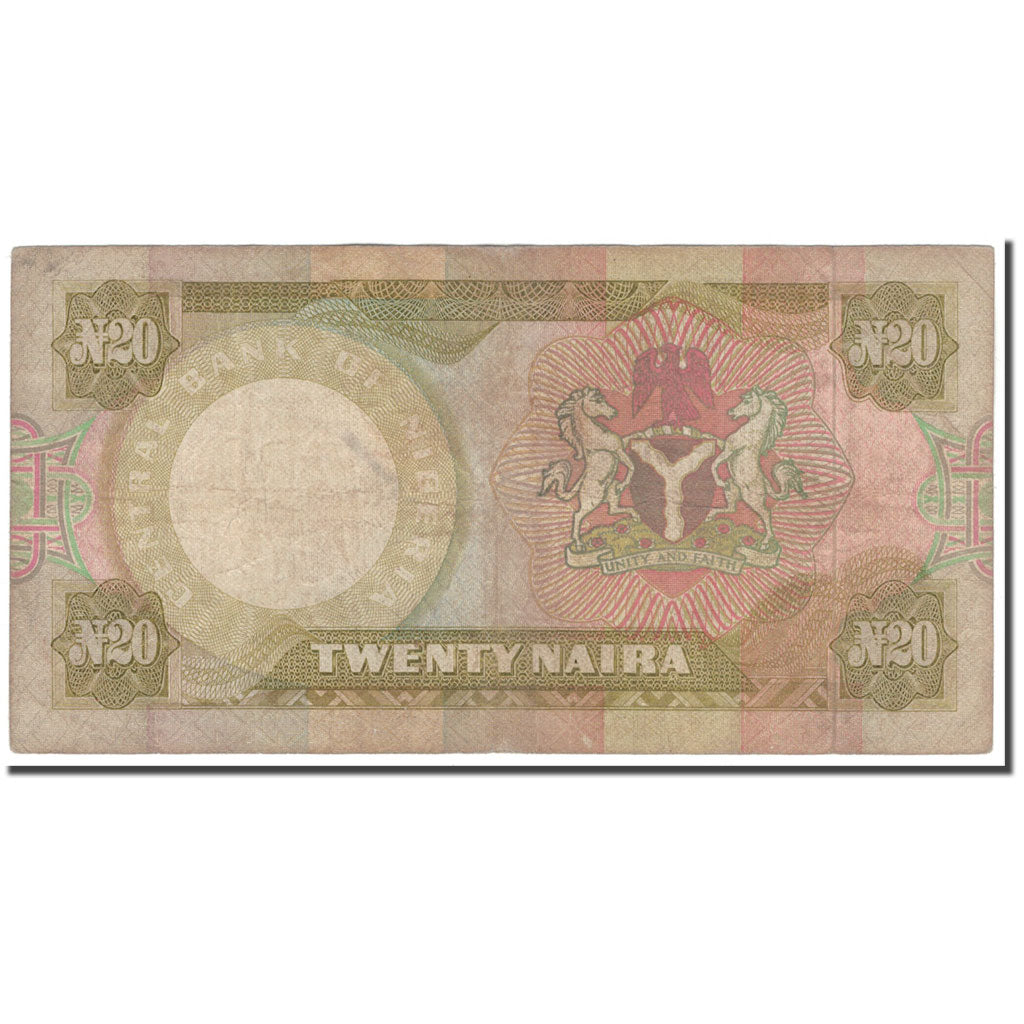 Banknote, Nigeria, 20 Naira, KM:18d, F(12-15)