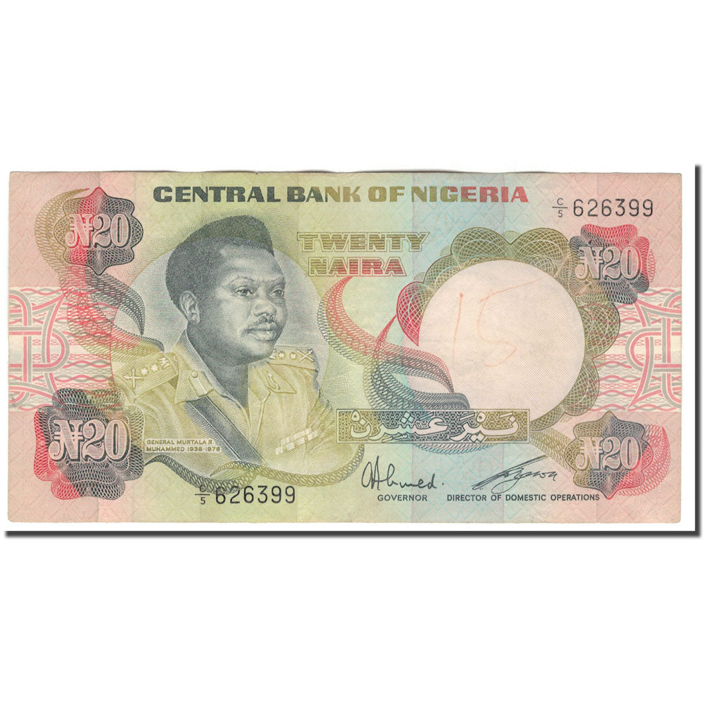 Banknote, Nigeria, 20 Naira, KM:18e, VF(20-25)