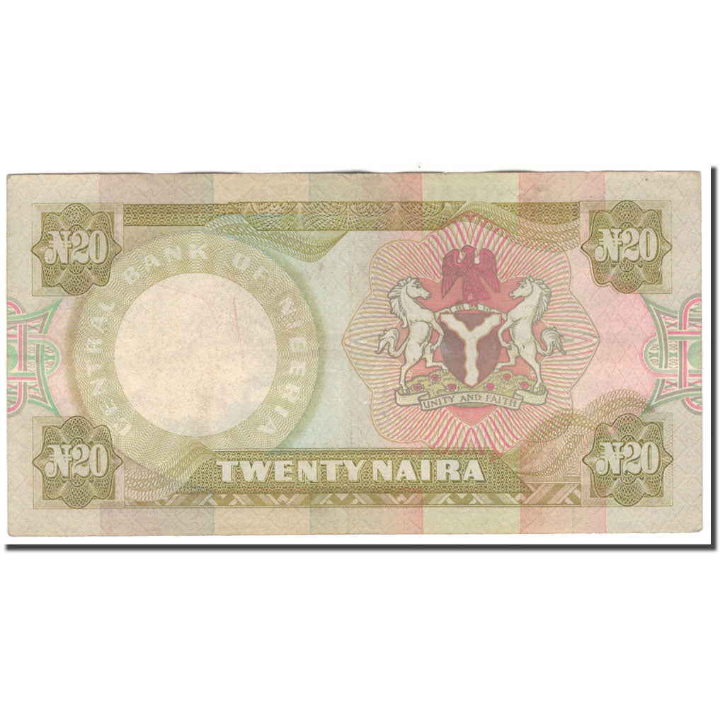 Banknote, Nigeria, 20 Naira, KM:18e, VF(20-25)