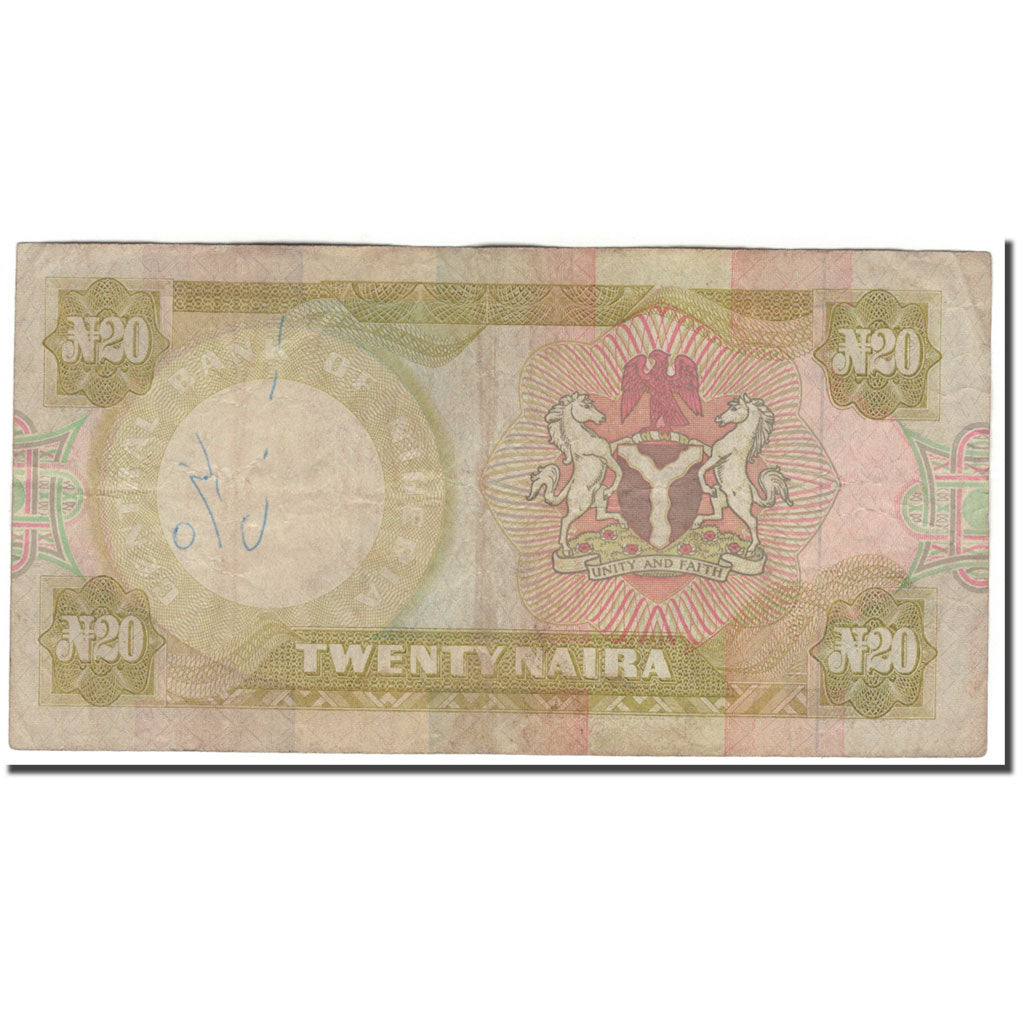 Banknote, Nigeria, 20 Naira, KM:18e, F(12-15)