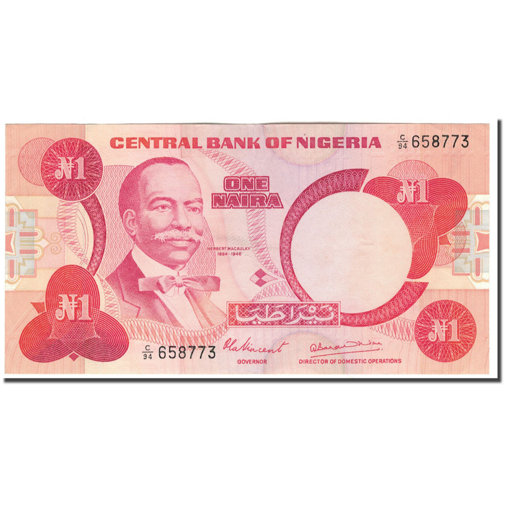Banknote, Nigeria, 1 Naira, KM:19a, AU(50-53)