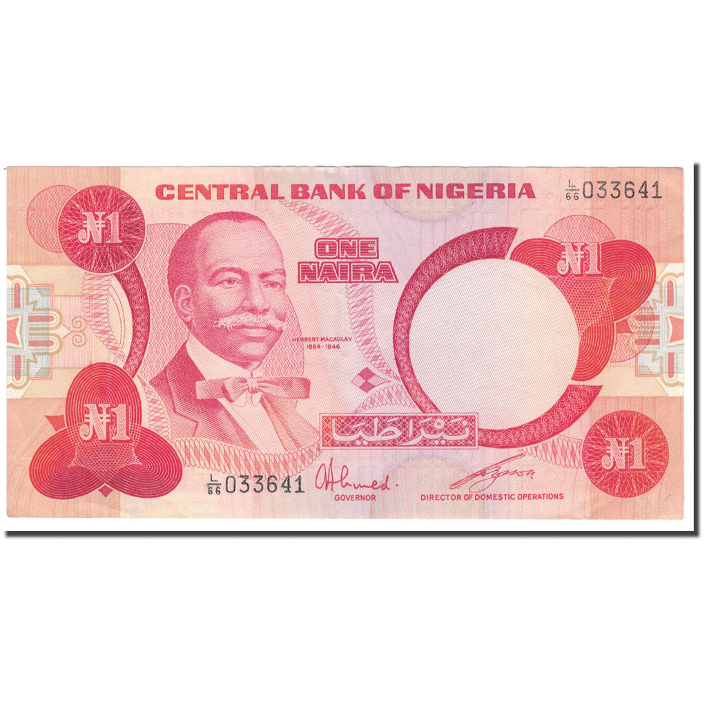 Banknote, Nigeria, 1 Naira, KM:19c, AU(50-53)