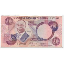 Banknote, Nigeria, 10 Naira, KM:21a, VF(20-25)