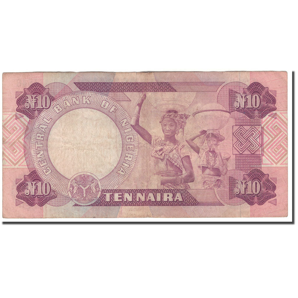 Banknote, Nigeria, 10 Naira, KM:21a, VF(20-25)