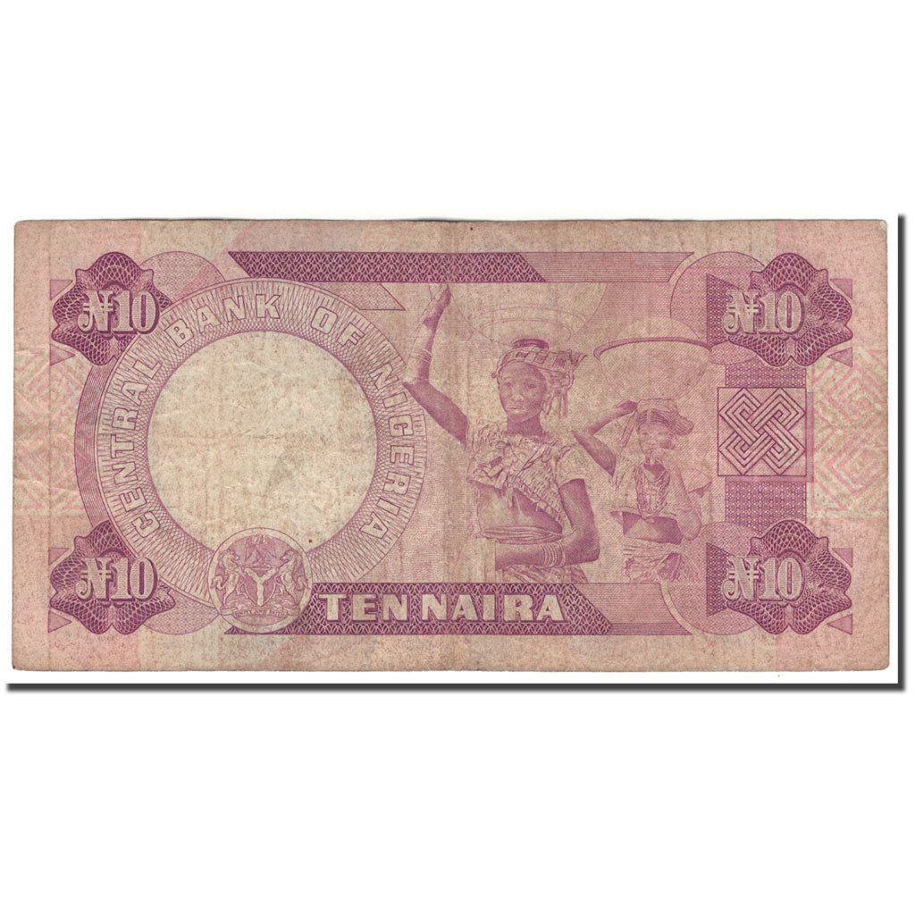 Banknote, Nigeria, 10 Naira, KM:21a, F(12-15)