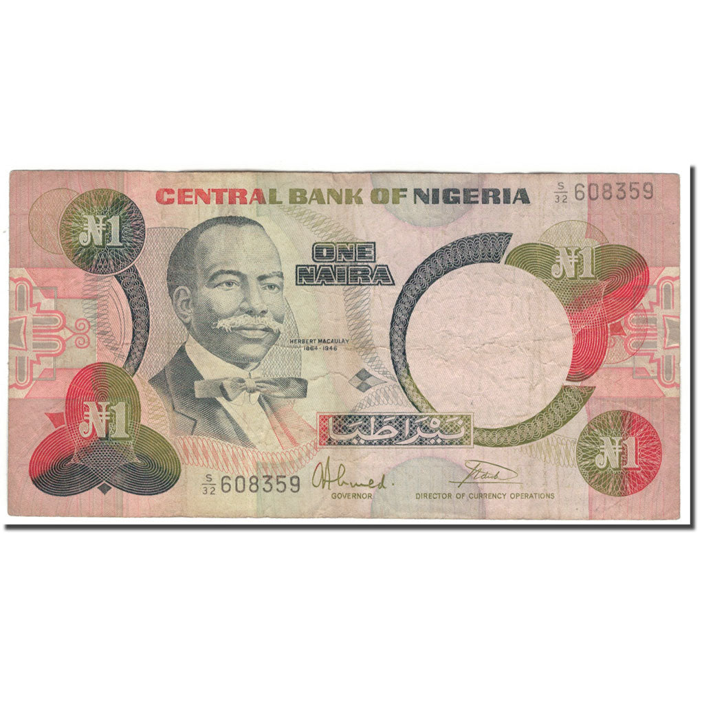 Banknote, Nigeria, 1 Naira, KM:23a, F(12-15)
