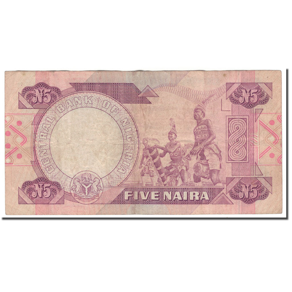 Banknote, Nigeria, 5 Naira, KM:24a, VG(8-10)