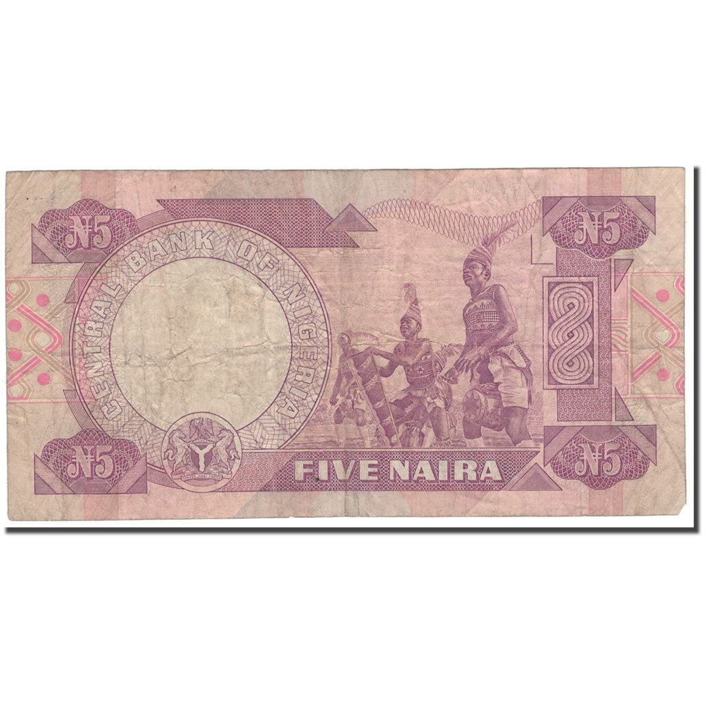 Banknote, Nigeria, 5 Naira, KM:24c, F(12-15)