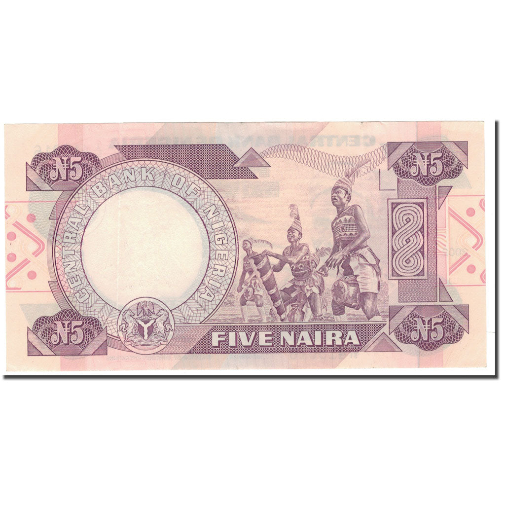 Banknote, Nigeria, 5 Naira, KM:24g, EF(40-45)