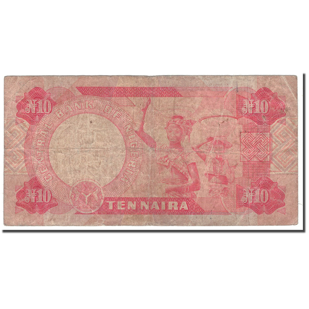 Banknote, Nigeria, 10 Naira, KM:25b, G(4-6)