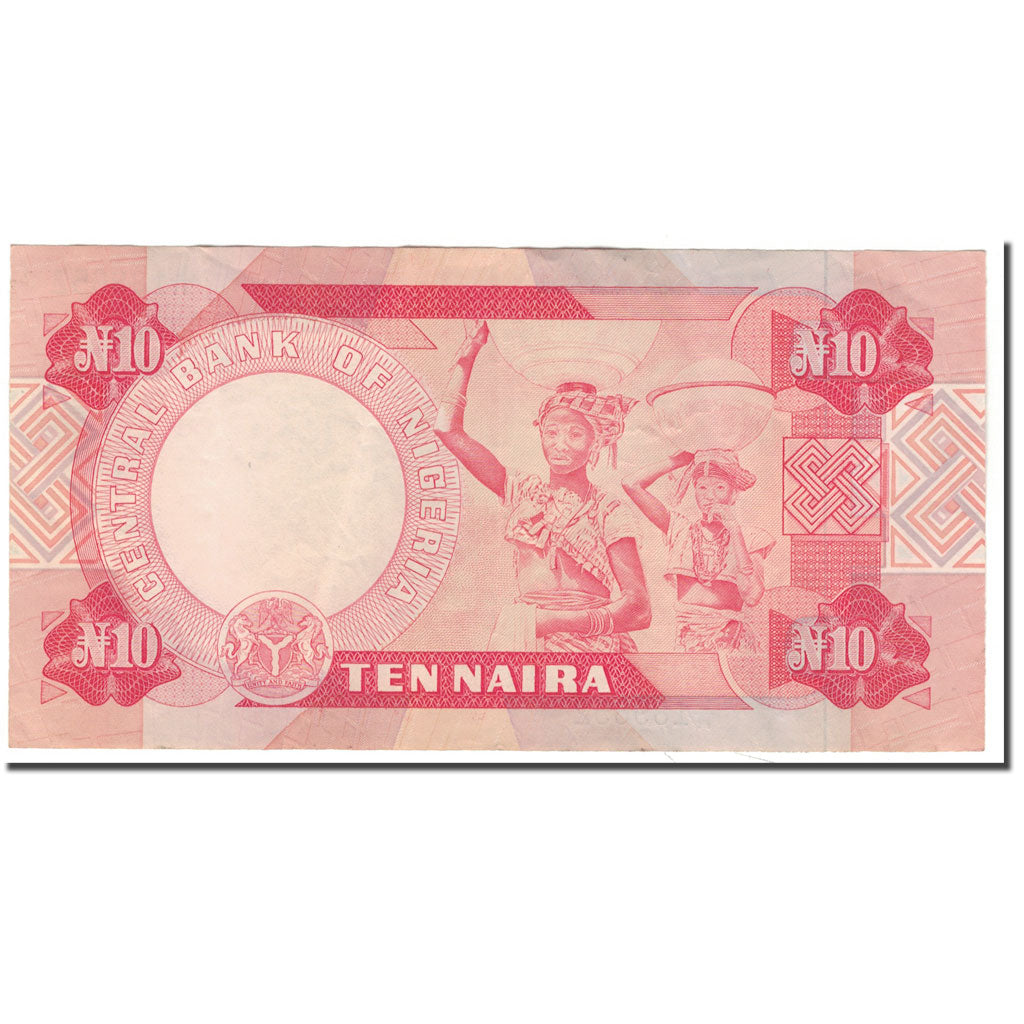 Banknote, Nigeria, 10 Naira, KM:25c, EF(40-45)