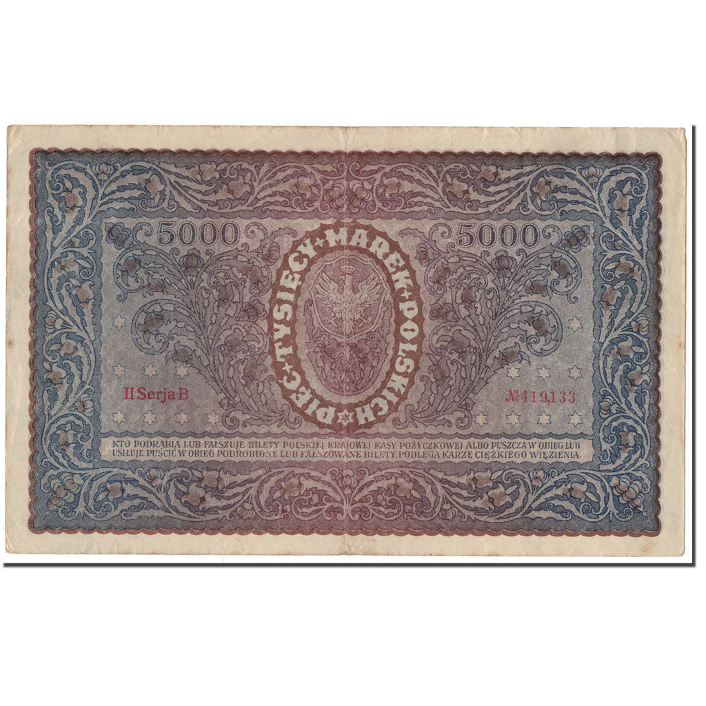 Banknote, Poland, 5000 Marek, 1920, 1920-02-07, KM:31, VF(30-35)