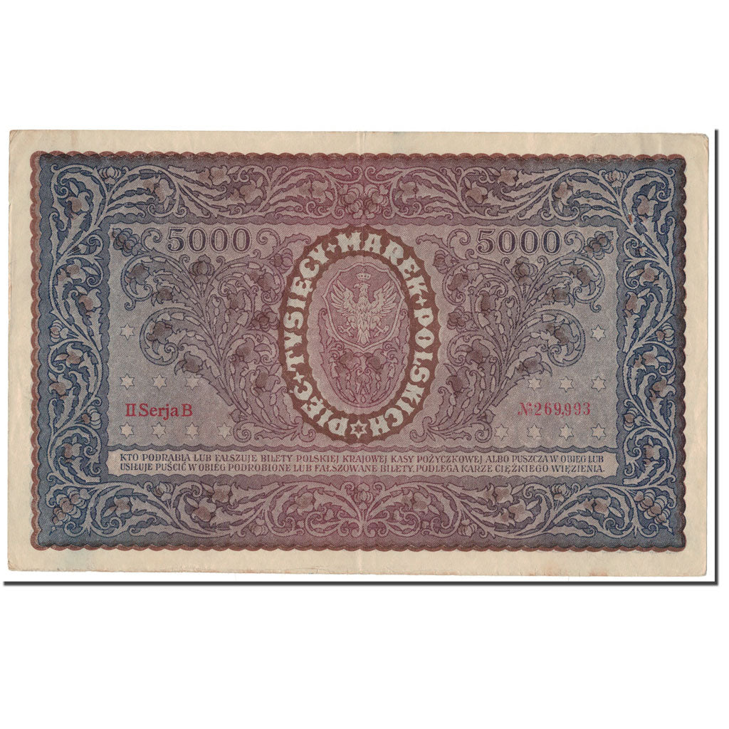 Banknote, Poland, 5000 Marek, 1920, 1920-02-07, KM:31, EF(40-45)