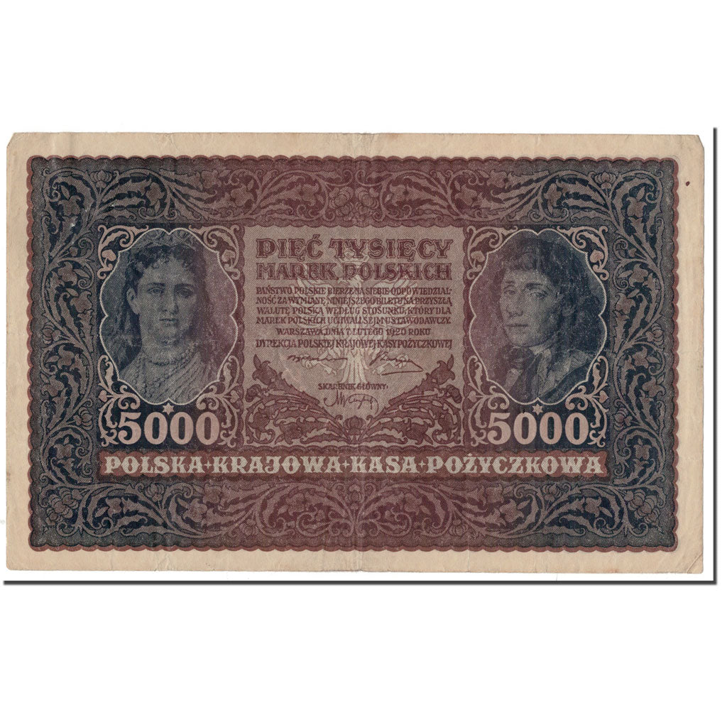 Banconote, Polonia, 5000 Marek, 1920, 1920-02-07, KM:31, MB