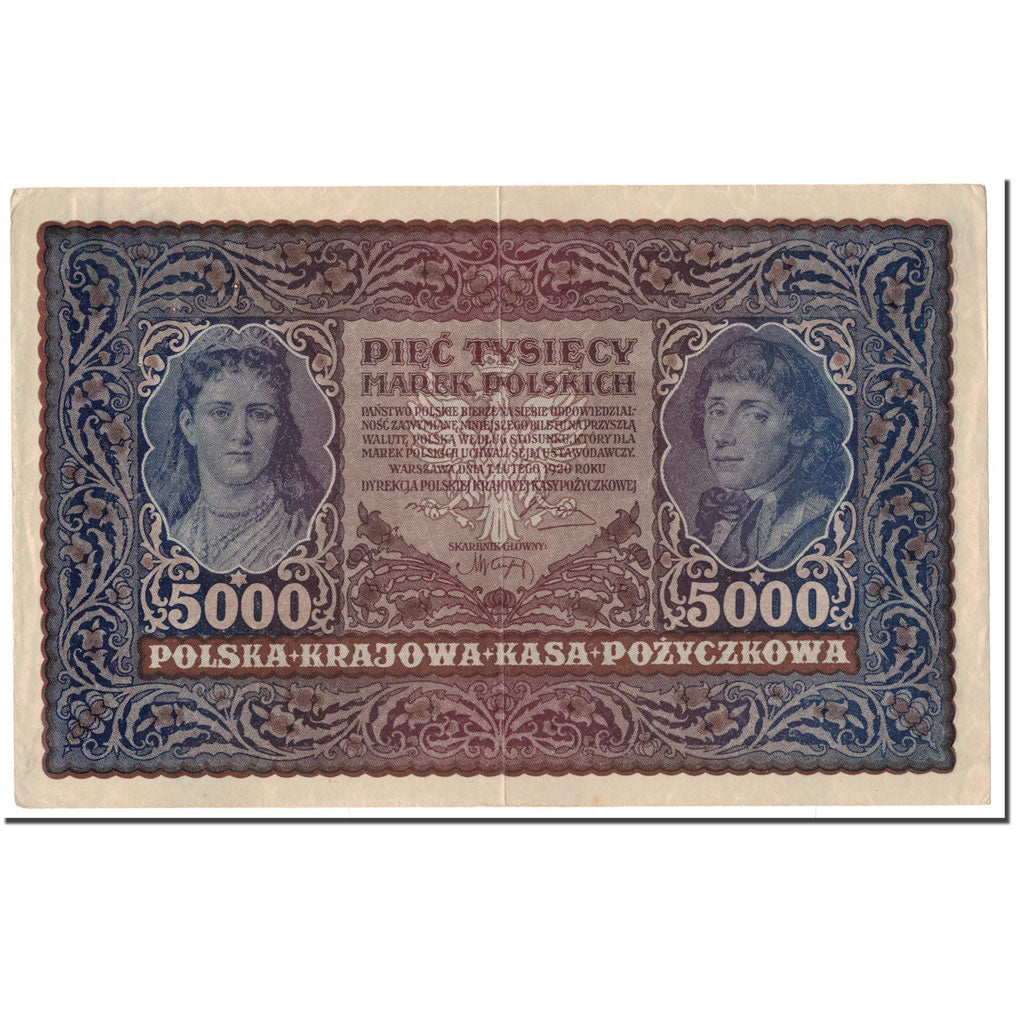 Banknote, Poland, 5000 Marek, 1920, 1920-02-07, KM:31, EF(40-45)