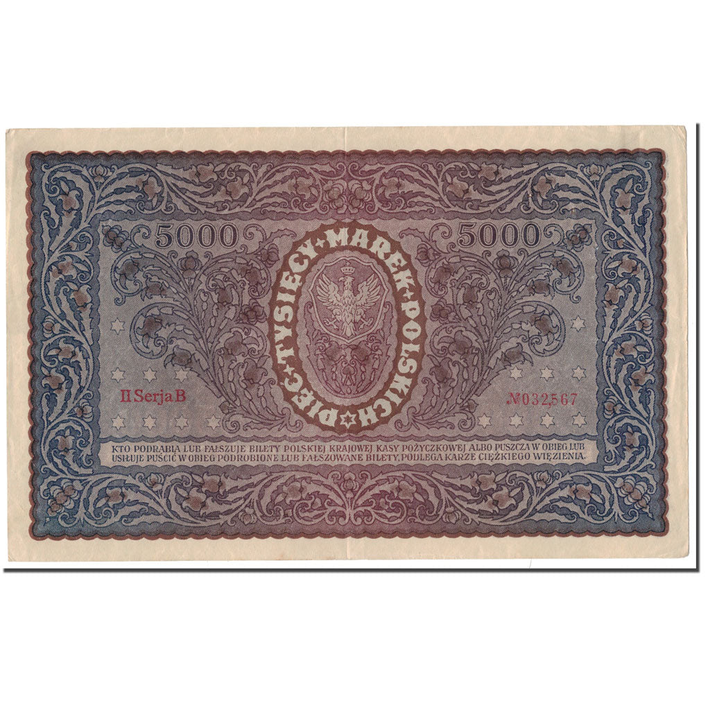 Banknote, Poland, 5000 Marek, 1920, 1920-02-07, KM:31, EF(40-45)
